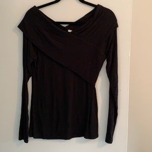 Black long sleeve dressy top